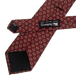 BURBERRY • Burgundy Western Rope Equestrian Silk Classic Tie Made In Italy